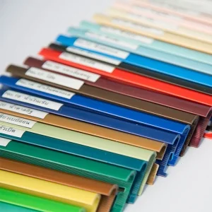 ตัวอย่างคิ้วกระเบื้องจาก Rigid PVC Compound